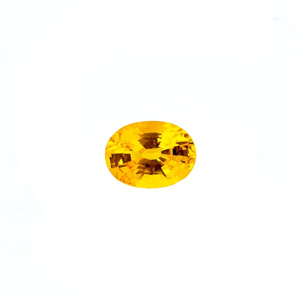 Saphir, gelb, oval, facettiert, 8x6 mm