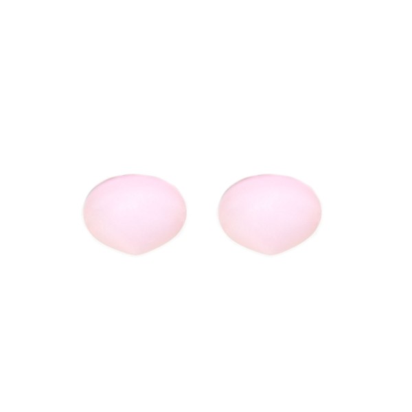 Nanocrystal, rose opaque, smooth teardrop, onion shape, 11x9mm