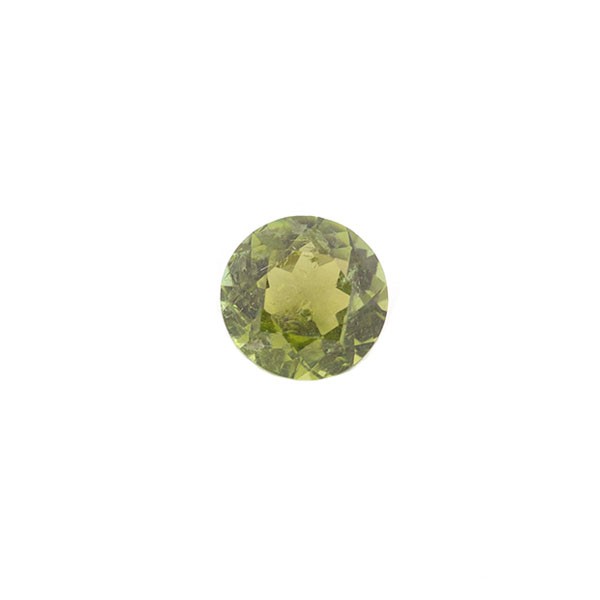 Tourmaline, light green, faceted, round, 6 mm