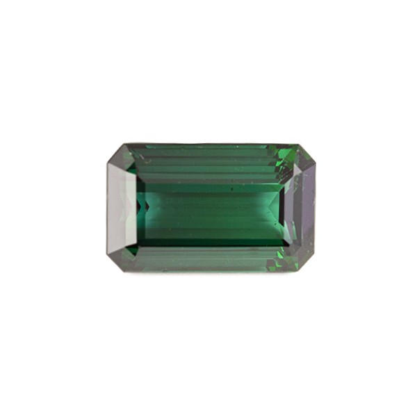 Tourmaline, green, octagon, faceted, 17x10 mm