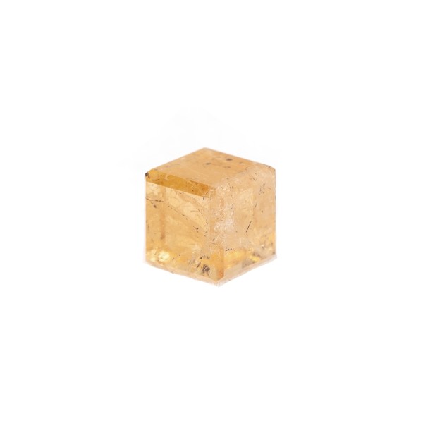 Imperial topaz, yellow, cube, smooth, 6x6mm