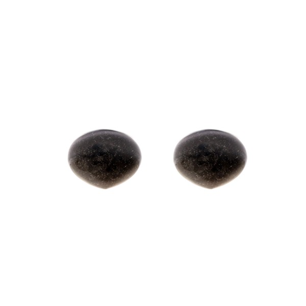 Obsidian, black, smooth teardrop, onion shape, 11x9mm