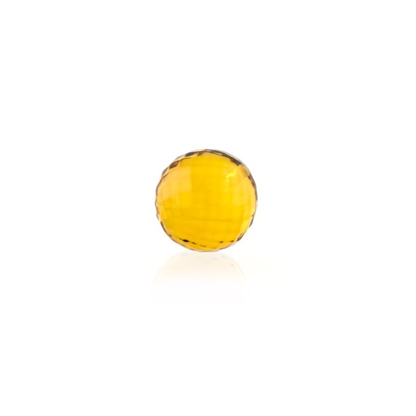 Natural amber, golden, bead, faceted, Ø 12 mm