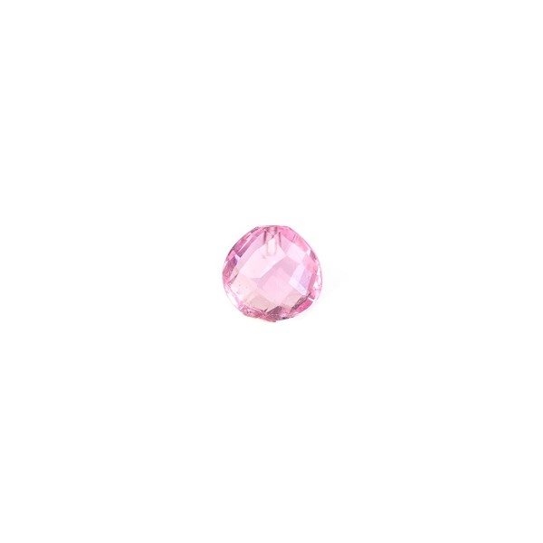 Tourmaline, pink, faceted briolette, pear shape, 9x8.5mm