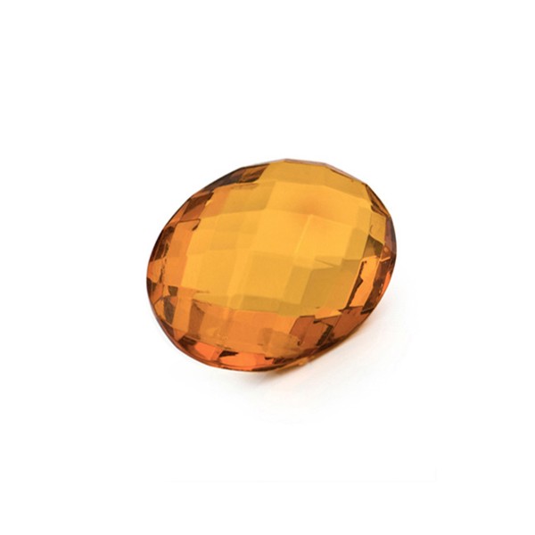 Natural amber, cognac-colored, briolette, oval, 14 x 10 mm