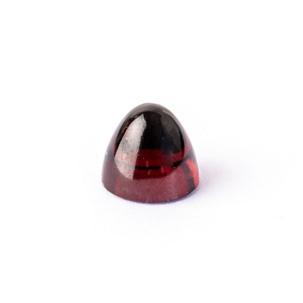 Garnet, light red, cone, smooth, round, 8mm