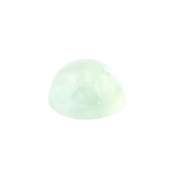 Prehnite, green, cabochon, round, 15 mm