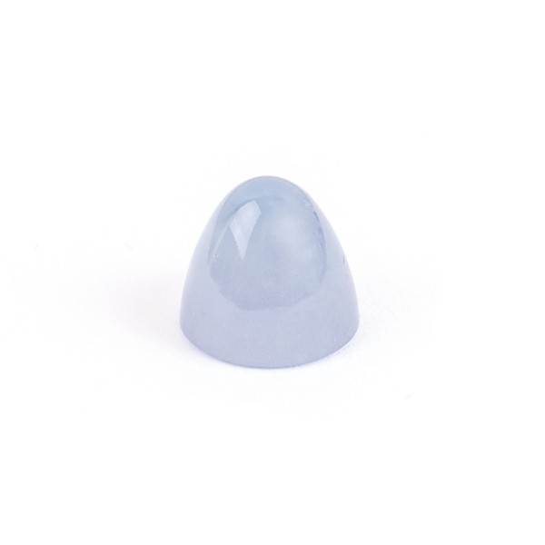 Chalcedony, blue, cone, smooth, round, 11 mm