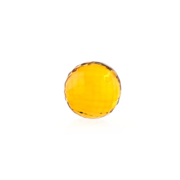 Natural amber, golden, bead, faceted, Ø 16 mm
