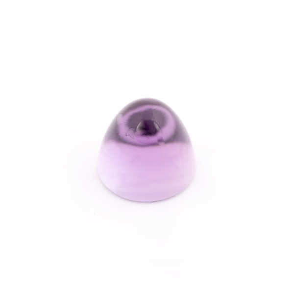 Amethyst (Brazil), light violet, cone, smooth, round, 11 mm