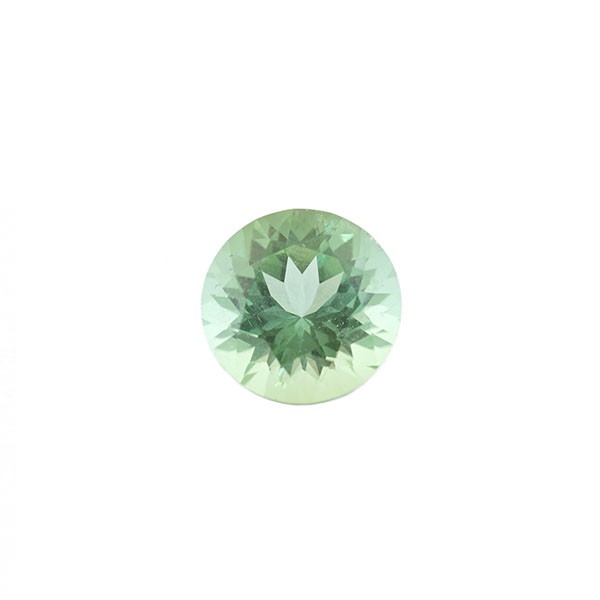 Tourmaline, mint green, faceted, round, 10 mm