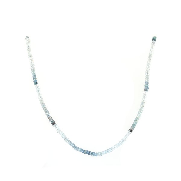 Zircon, strand, blue, rondelle bead, faceted, Ø 3-3.5 mm