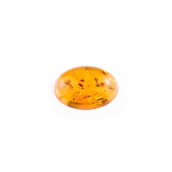 Natural amber, cognac-colored, cabochon, oval, 18 x 13 mm