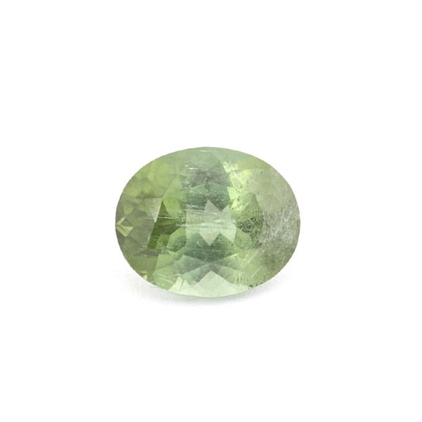 Tourmaline, green, faceted, oval, 11x9 mm