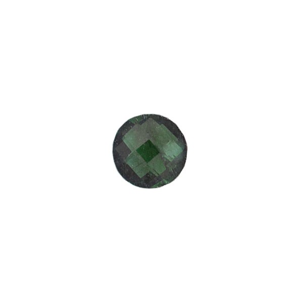 Turmalin, grün, Briolett, facettiert, rund, 4 mm