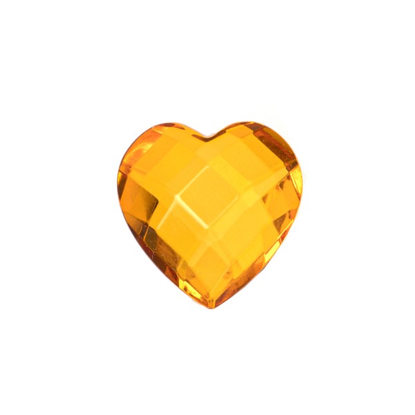 Natural amber, golden, briolette, heart shape, faceted, 12x12mm