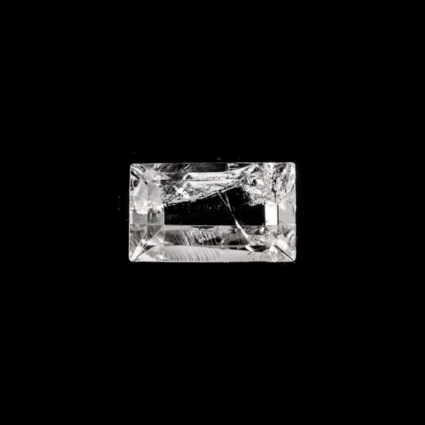 Bergkristall, transparent farblos, Spiegelschliff, Baguette, 20x12mm
