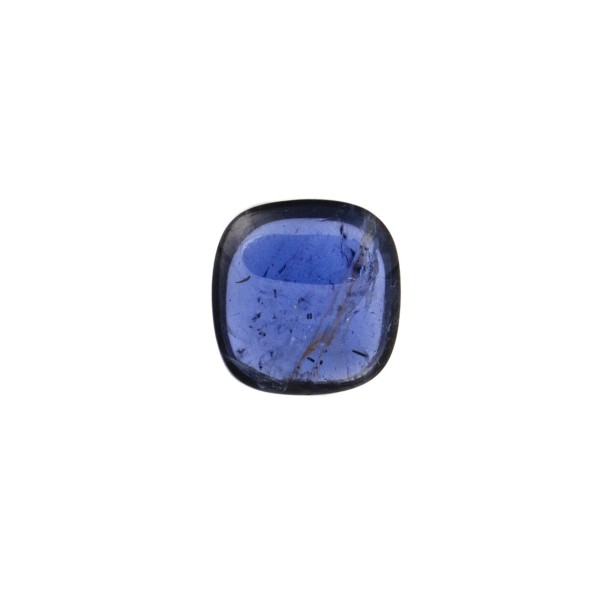 Iolite, blue, lentil cut, antique shape, 8 x 8 mm