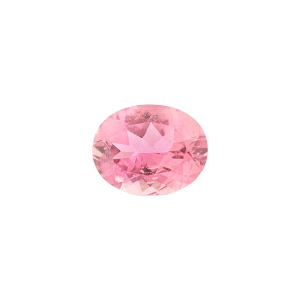 Tourmaline, pink, faceted, oval, 9x7 mm