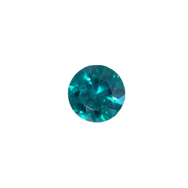 Topaz, blue-green, faceted, round, 8mm