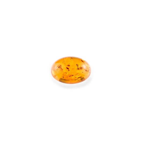 Natural amber, cognac-colored, cabochon, oval, 14 x 10 mm