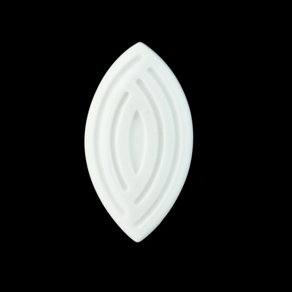 Agate, white, engraved, ornament, navette, 25x13 mm