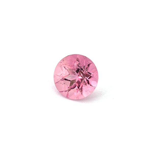 Turmalin, pink, facettiert, rund, 9 mm