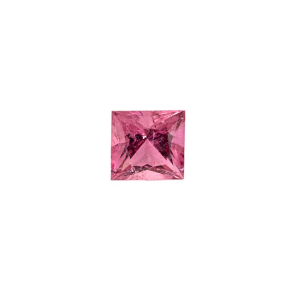 Tourmaline, rose, faceted, carré, 5x5 mm