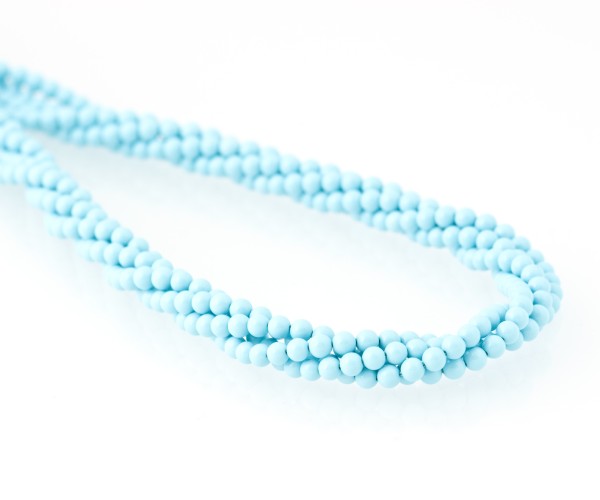 Turquoise (reconstructed), strand, turquoise, beads, smooth, Ø 3 mm