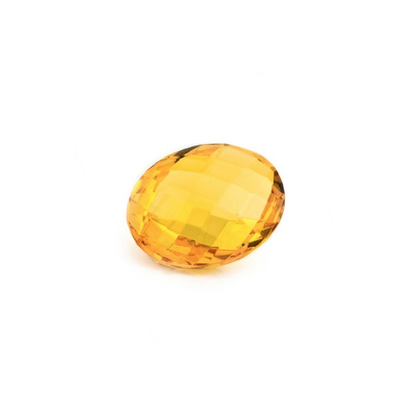 Natural amber, golden, briolette, oval, 12 x 10 mm