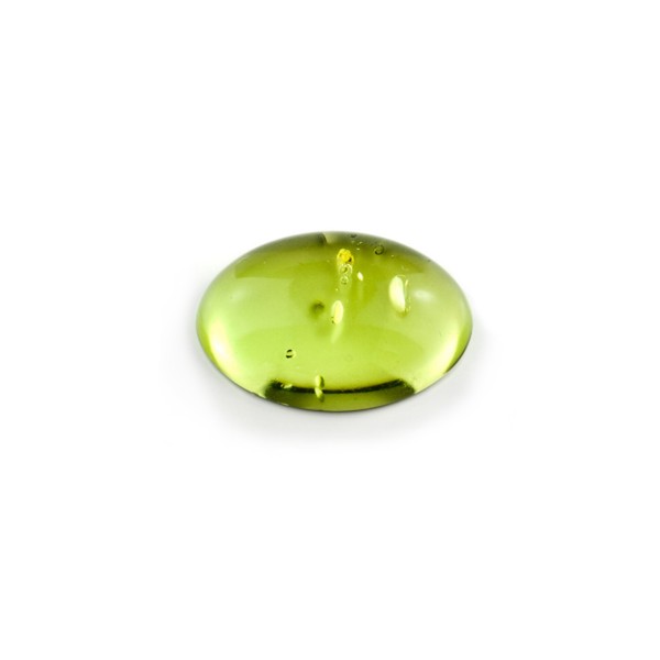 Natural amber, green, cabochon, oval, 20 x 15 mm