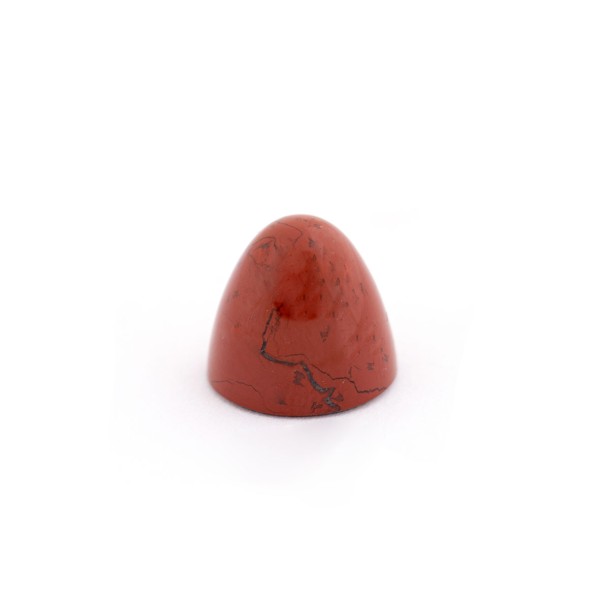 Jasper, red, cone, smooth, round, 11 mm