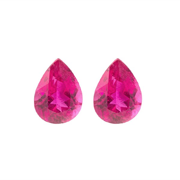 Tourmaline, hot pink, faceted, pear shape, 14.5x10.5 mm