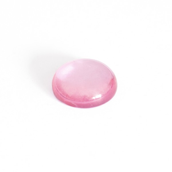 Topaz, pink, cabochon, round, 12mm