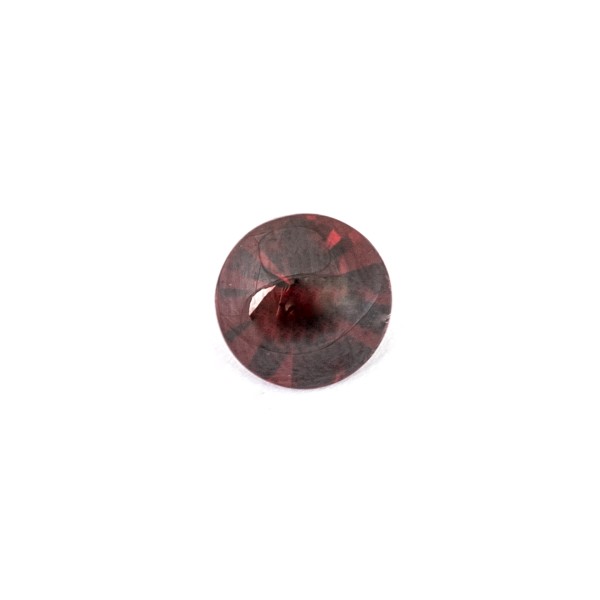 Garnet, red, buff top, faceted, round, 8 mm
