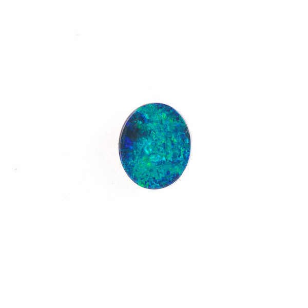 Australian opal, blue, oval, doublette, 10x8mm