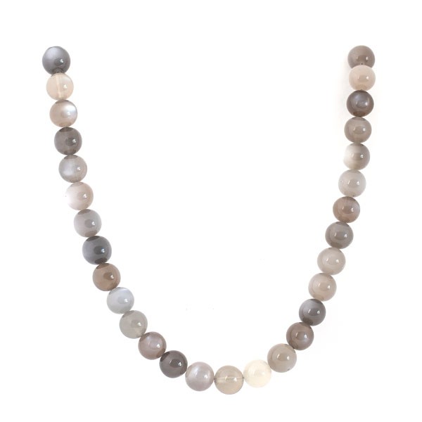 Moonstone, strand, multicolor, bead, smooth, Ø 10 mm