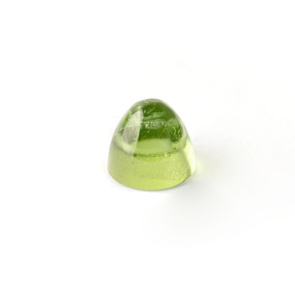 Peridot, green, cone, smooth, round, 8mm