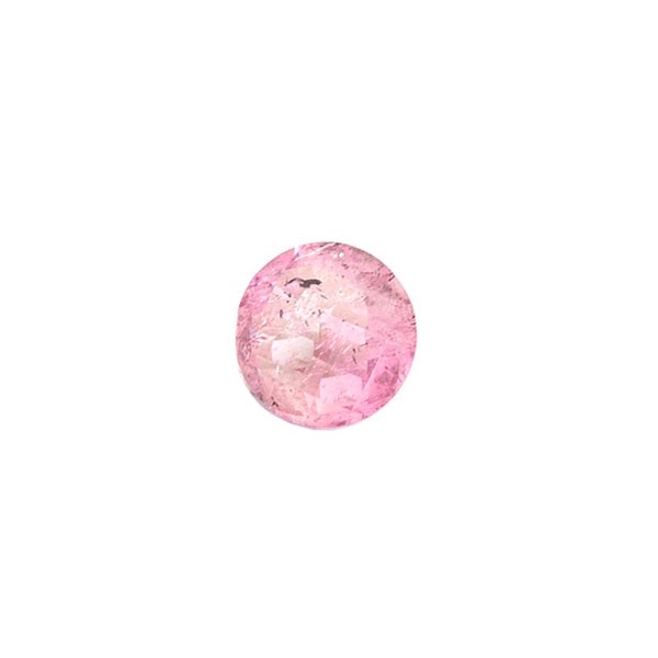 Tourmaline, rose, briolette, faceted, round, 7 mm