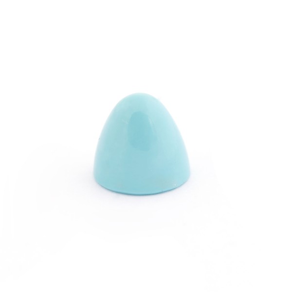 Turquoise, natural without matrix, cone, smooth, round, 11 mm