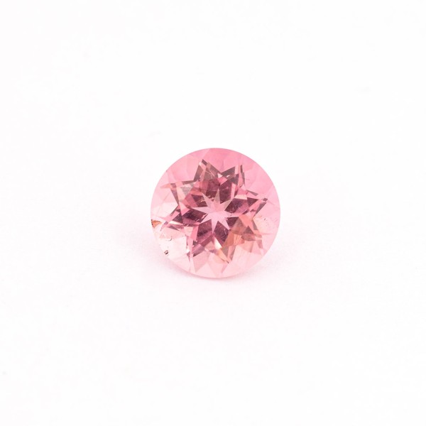 Turmalin, pink, facettiert, rund, 9 mm