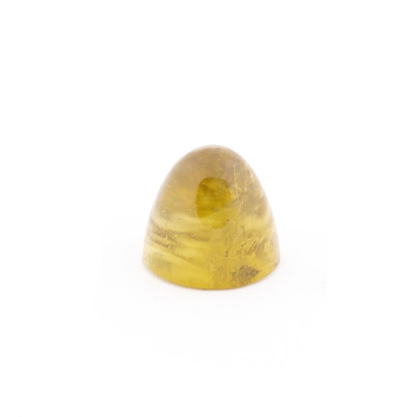 Tourmaline, yellow, cone, smooth, round, 11 mm