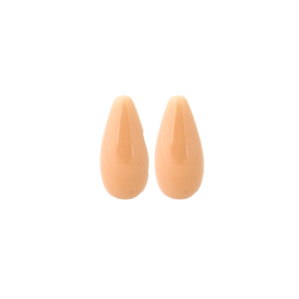 Coral, reconstructed, angel skin, teardrop, smooth, 16 x 7.5 mm