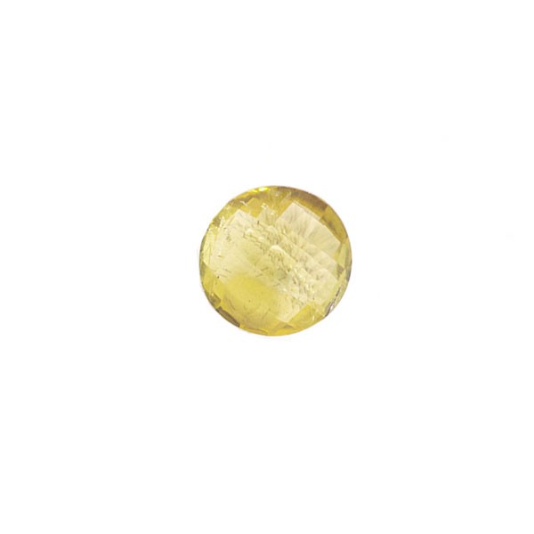 Tourmaline, yellow, briolette, faceted, round, 8 mm