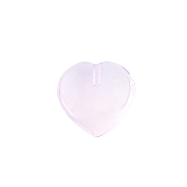 Lavender quartz, lavender, smooth, lense, heart shape, 8x8 mm