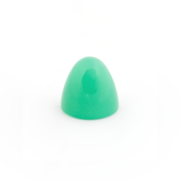 Chrysoprase, green, cone, smooth, round, 11 mm