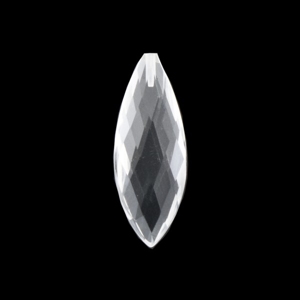 Bergkristall, transparent, farblos, Briolett, facettiert, Navette, 25x10mm