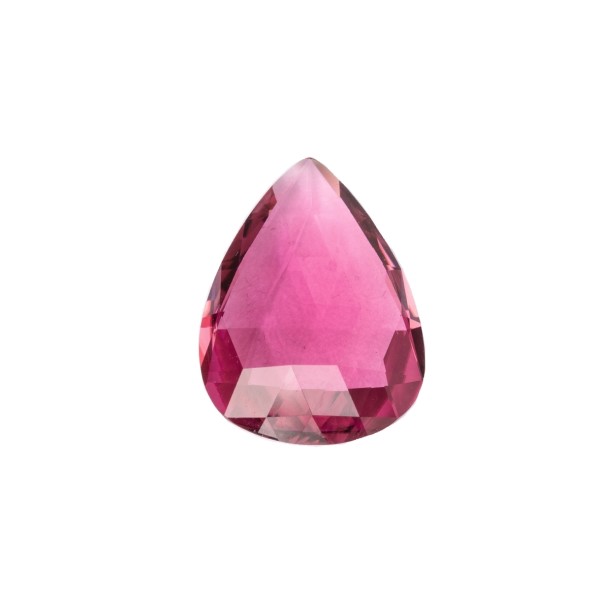 Tourmaline, pink, faceted briolette, pear shape, 23.5x17mm