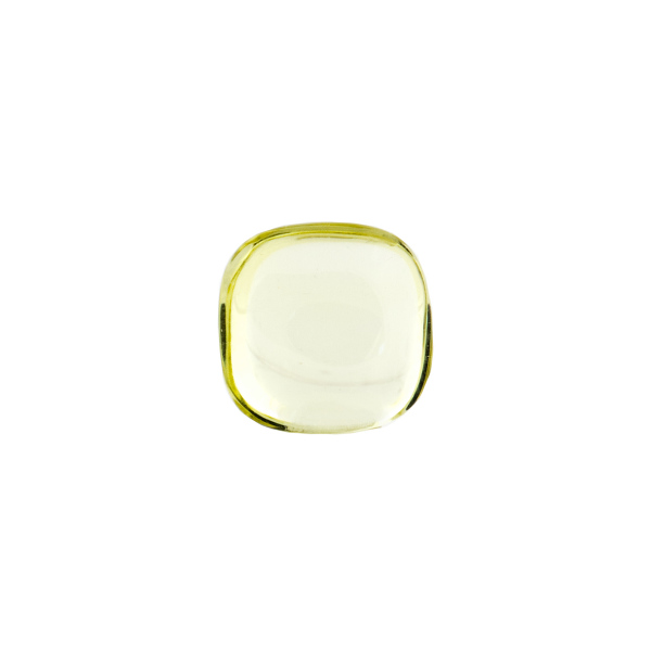 Lemon quartz, light lemon, lentil cut, antique shape, 8 x 8 mm
