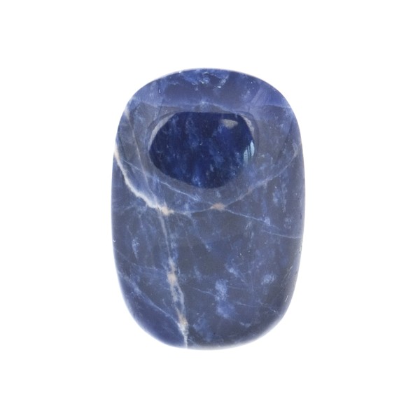 Sodalite, blue, lentil cut, antique shape, 16 x 12 mm